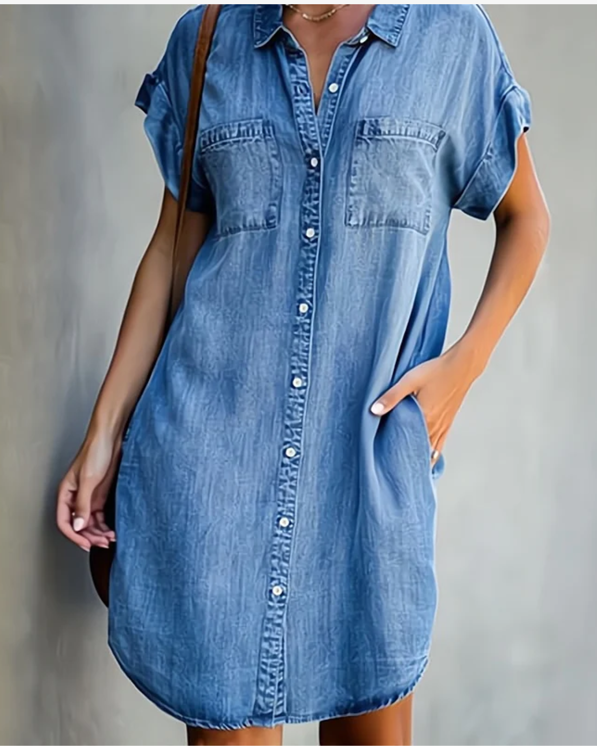 ELENORE – Stylish Body-Flattering Denim Dress for Effortless Everyday Elegance