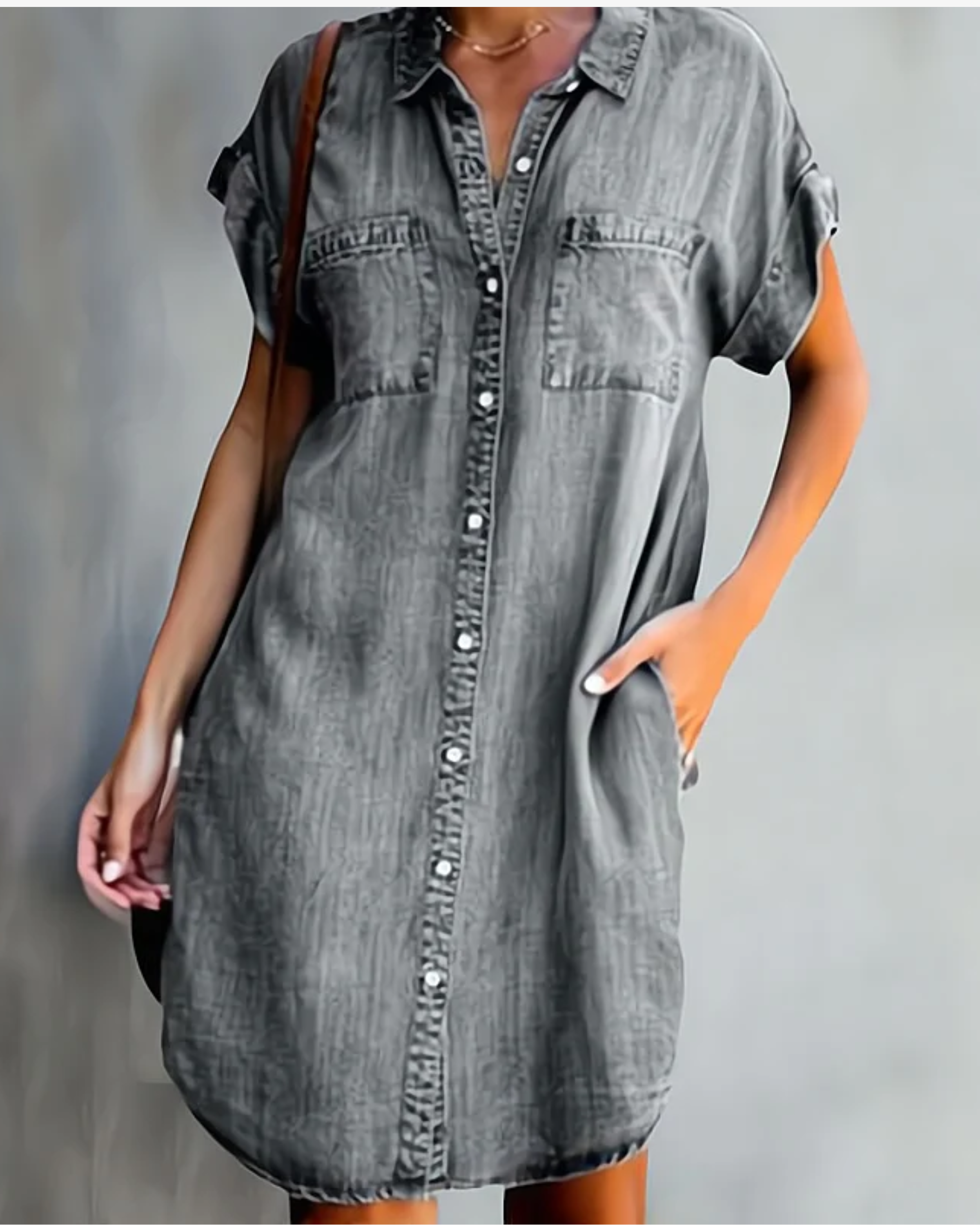 ELENORE – Stylish Body-Flattering Denim Dress for Effortless Everyday Elegance